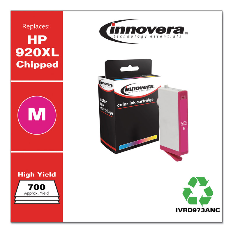 Innovera Remanufactured Magenta High-Yield Ink, Replacement for 920XL (CD973AN), 700 Page-Yield