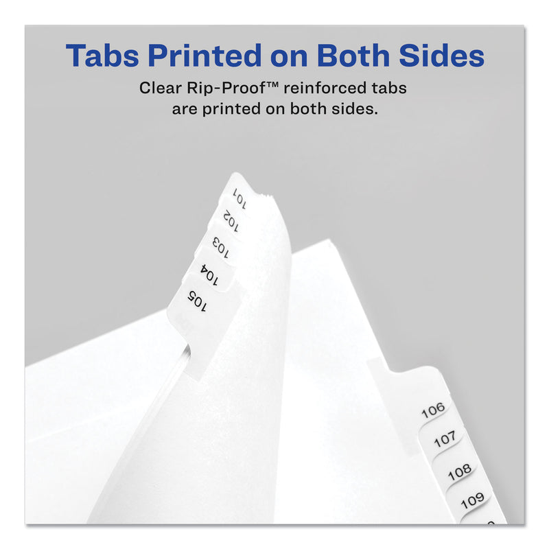 Avery Preprinted Legal Exhibit Side Tab Index Dividers, Allstate Style, 26-Tab, D, 11 x 8.5, White, 25/Pack