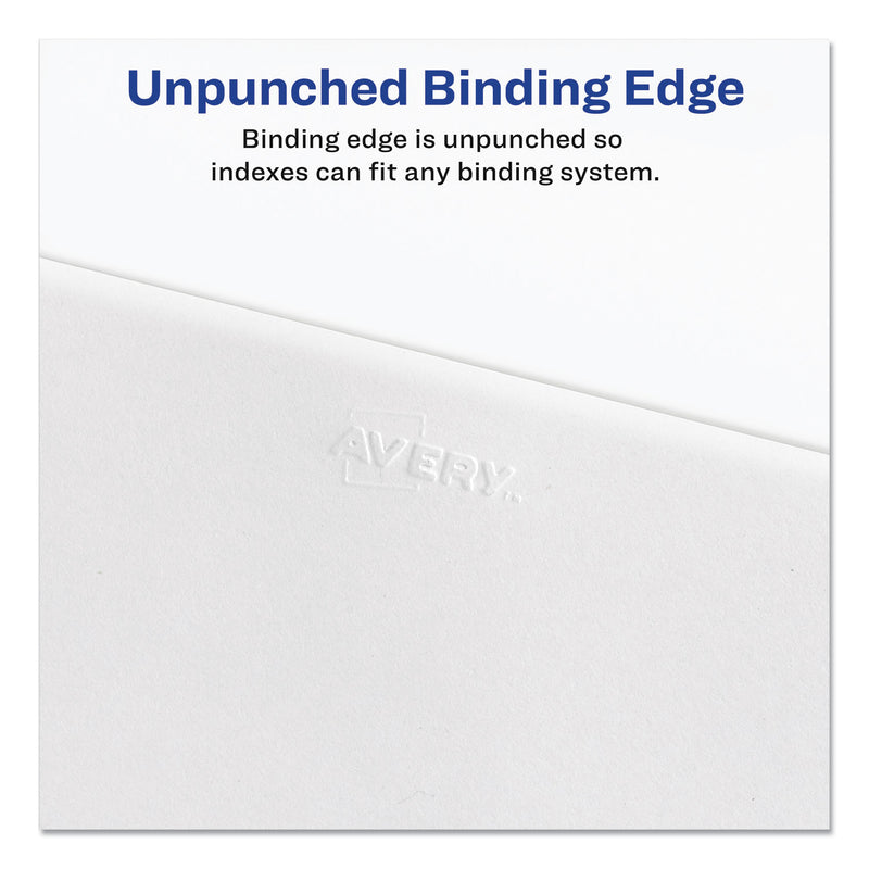 Avery Preprinted Legal Exhibit Side Tab Index Dividers, Allstate Style, 26-Tab, O, 11 x 8.5, White, 25/Pack