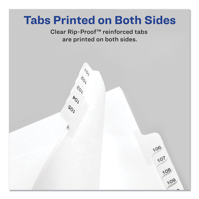 Avery Preprinted Legal Exhibit Side Tab Index Dividers, Allstate Style, 26-Tab, S, 11 x 8.5, White, 25/Pack