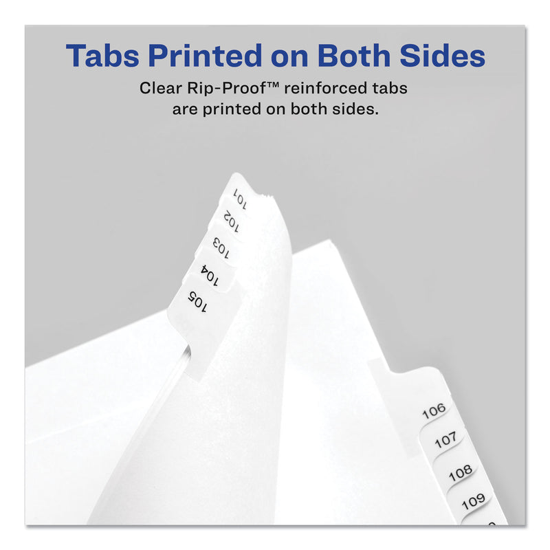 Avery Preprinted Legal Exhibit Side Tab Index Dividers, Allstate Style, 26-Tab, O, 11 x 8.5, White, 25/Pack