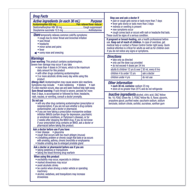 Vicks NyQuil Cold and Flu Nighttime Liquid, 12 oz Bottle