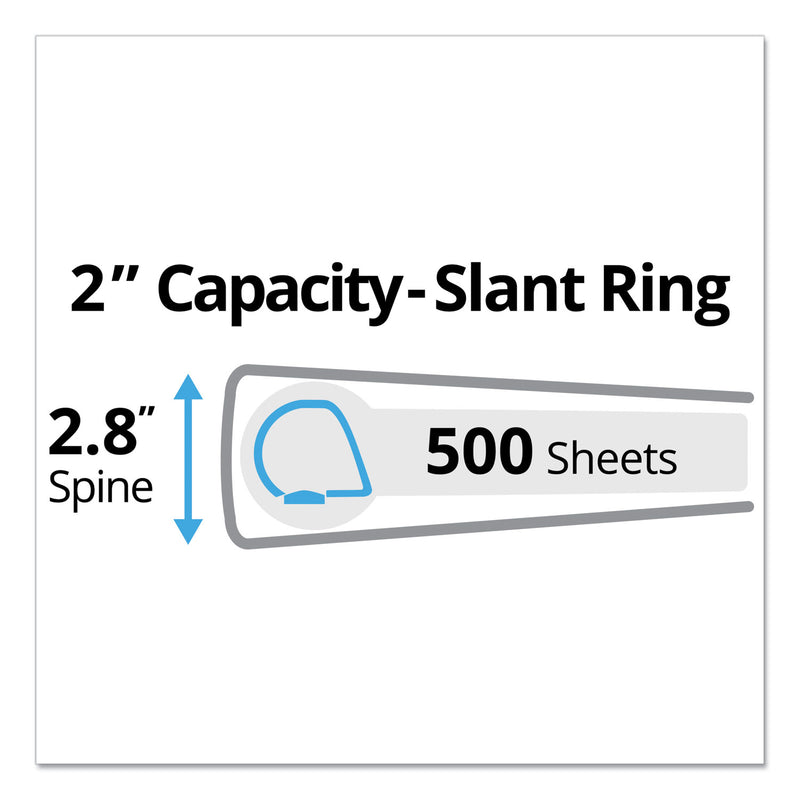 Avery Durable Non-View Binder with DuraHinge and Slant Rings, 3 Rings, 2" Capacity, 11 x 8.5, Blue