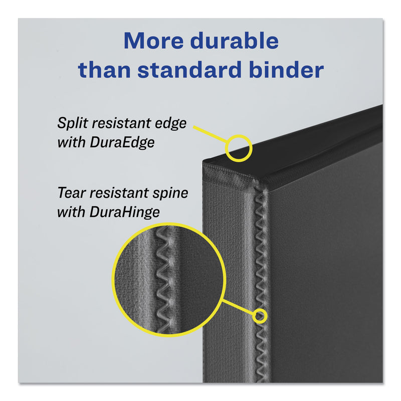 Avery Durable Non-View Binder with DuraHinge and Slant Rings, 3 Rings, 1.5" Capacity, 11 x 8.5, Blue