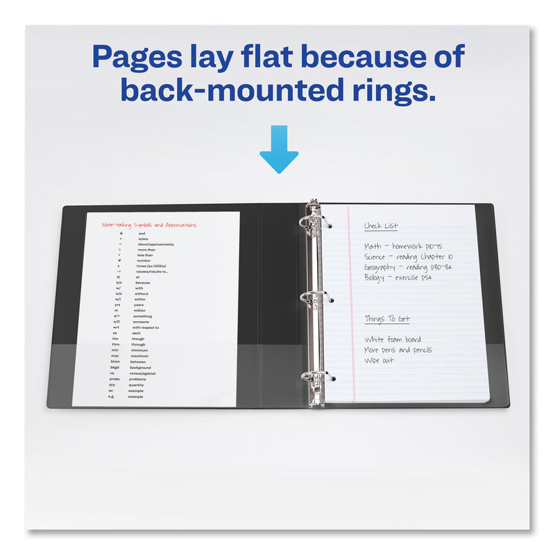 Avery Durable Non-View Binder with DuraHinge and Slant Rings, 3 Rings, 1.5" Capacity, 11 x 8.5, Green