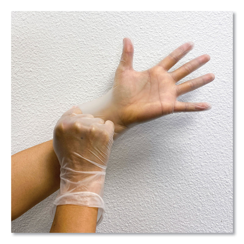 GN1 Single Use Vinyl Glove, Clear, X-Large, 100/Box, 10 Boxes/Carton