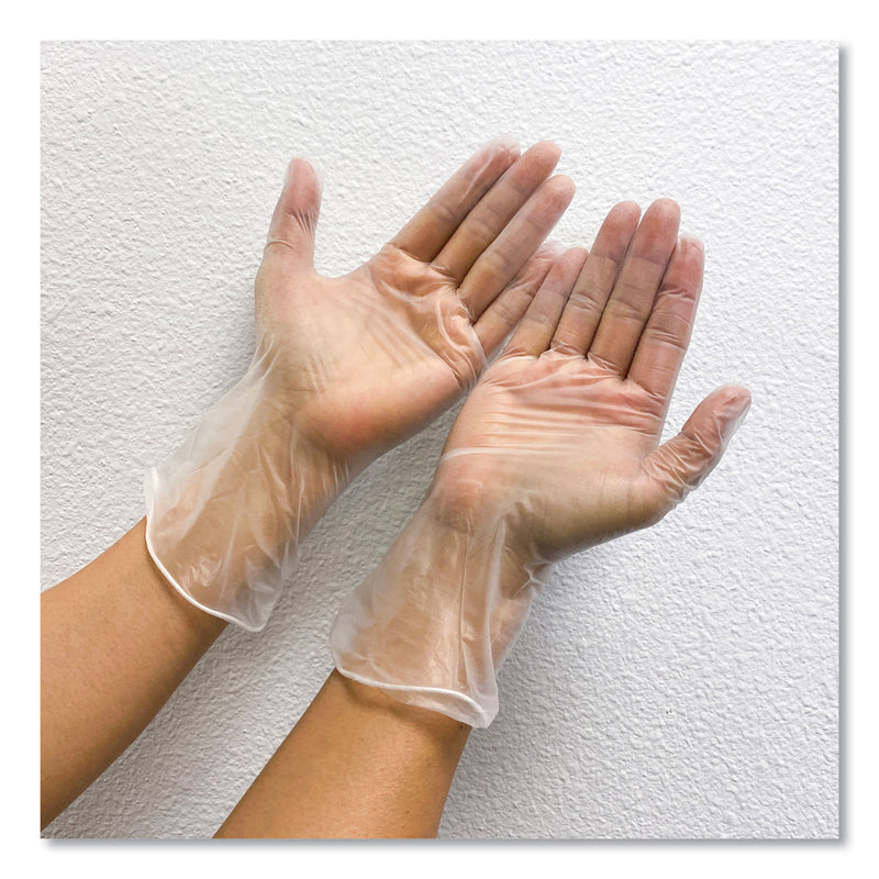 GN1 Single Use Vinyl Glove, Clear, X-Large, 100/Box, 10 Boxes/Carton