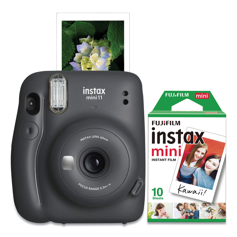 Fujifilm Instax Mini 11 Camera Bundle, Charcoal