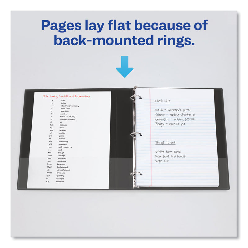 Avery Economy Non-View Binder with Round Rings, 3 Rings, 2" Capacity, 11 x 8.5, Black, (4501)
