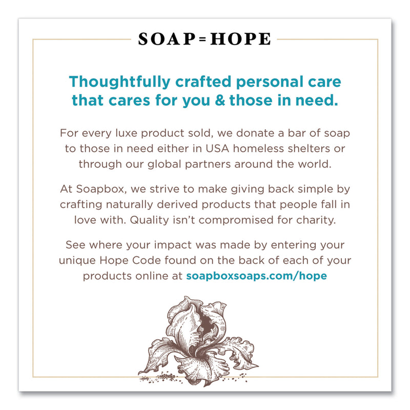 Soapbox Hand Soap, Sea Minerals and Blue Iris, 12 oz, 12/Carton