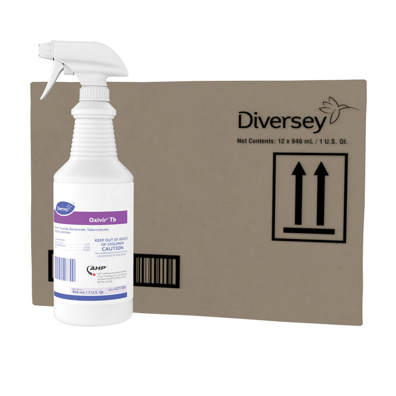 Diversey Oxivir TB One-Step Disinfectant Cleaner, 32 oz Bottle, 12/Carton