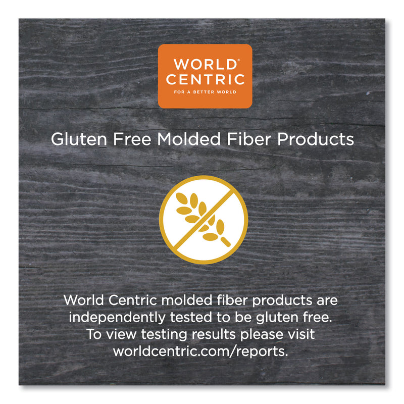 World Centric Fiber Trays, 1-Compartment, 9.1 x 7.1 x 0.7, Natural, Paper, 500/Carton