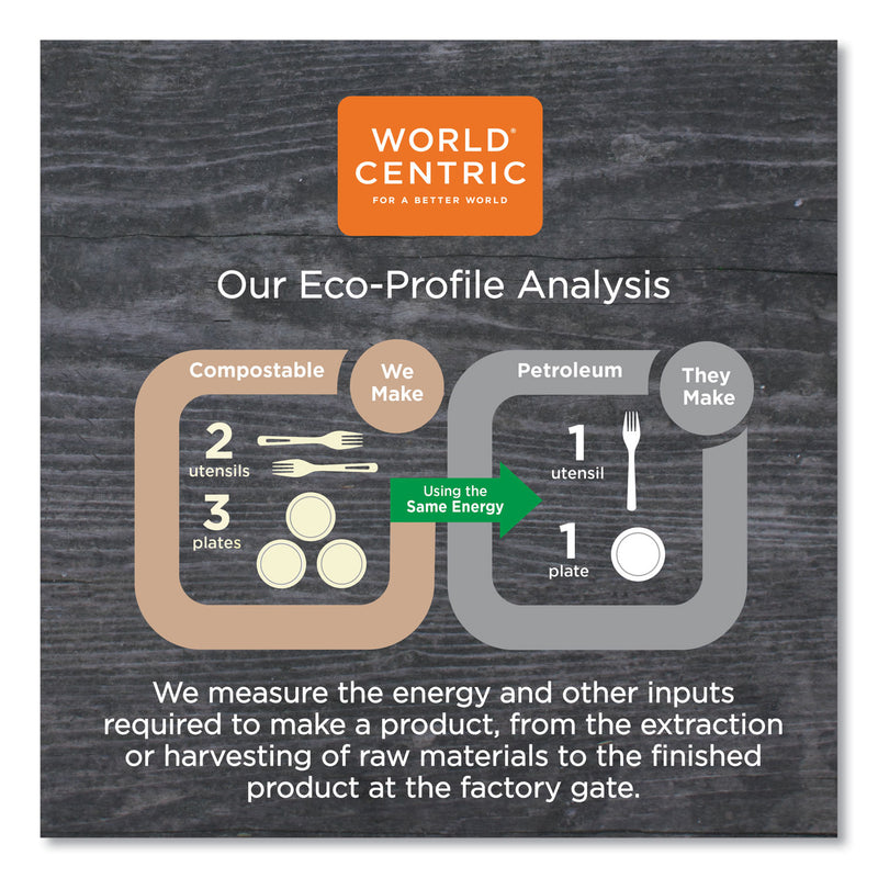 World Centric Fiber Trays, 1-Compartment, 9.1 x 7.1 x 0.7, Natural, Paper, 500/Carton