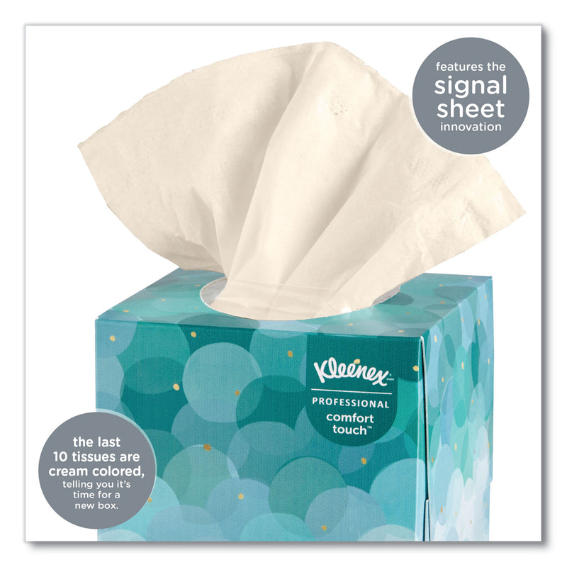 Kleenex Boutique White Facial Tissue for Business, Pop-Up Box, 2-Ply, 95 Sheets/Box, 6 Boxes/Pack, 6 Packs/Carton