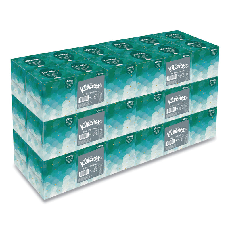 Kleenex Boutique White Facial Tissue for Business, Pop-Up Box, 2-Ply, 95 Sheets/Box, 6 Boxes/Pack, 6 Packs/Carton