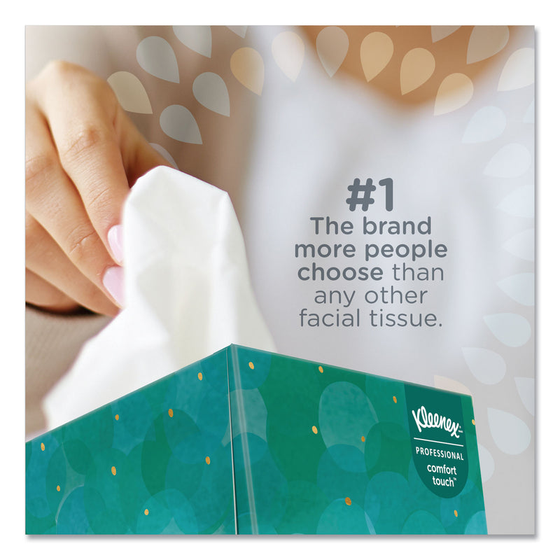 Kleenex Boutique White Facial Tissue for Business, Pop-Up Box, 2-Ply, 95 Sheets/Box, 6 Boxes/Pack, 6 Packs/Carton