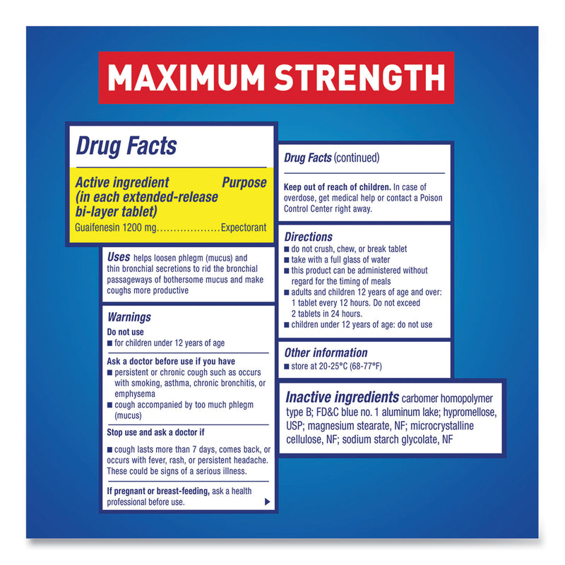 Mucinex Maximum Strength Expectorant, 28 Tablets/Box