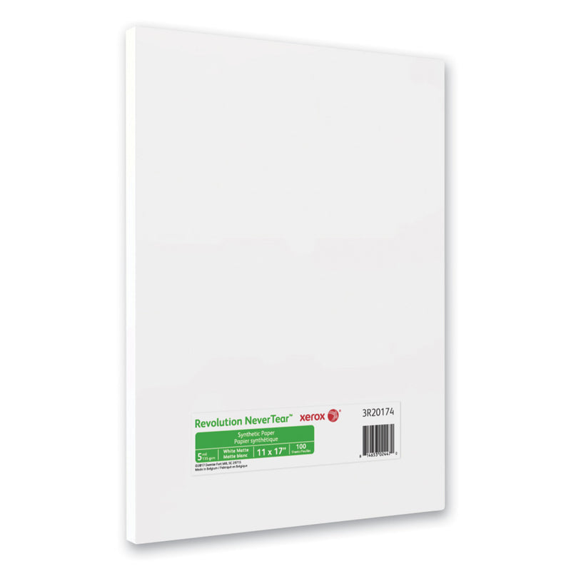 xerox Revolution NeverTear, 5 mil, 11 x 17, Smooth White, 100/Pack