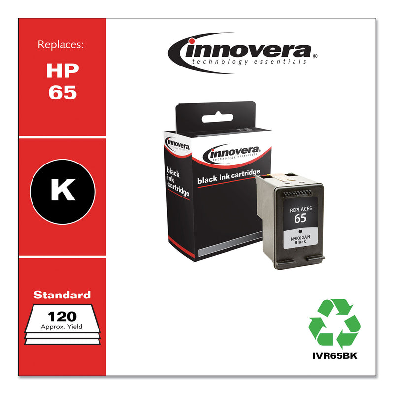 Innovera Remanufactured Black Ink, Replacement for 65 (N9K02AN), 120 Page-Yield