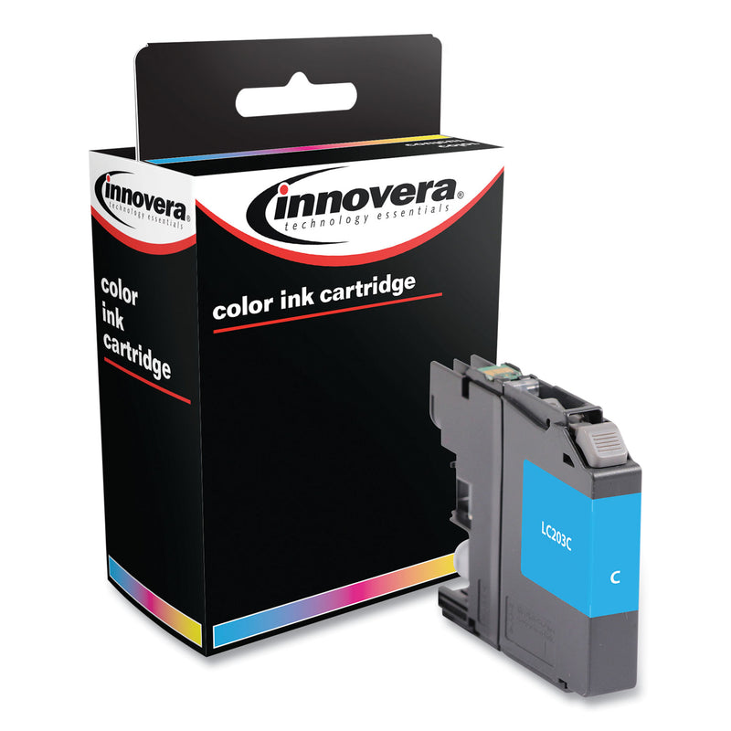 Innovera Remanufactured Cyan High-Yield Ink, Replacement for LC203C, 550 Page-Yield