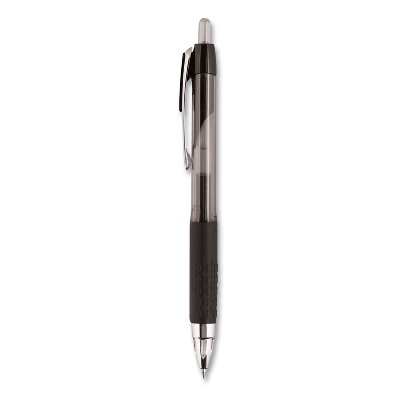 uniball 207 Signo Gel Ultra Micro Gel Pen, Retractable, Extra-Fine 0.38 mm, Black Ink, Smoke Barrel