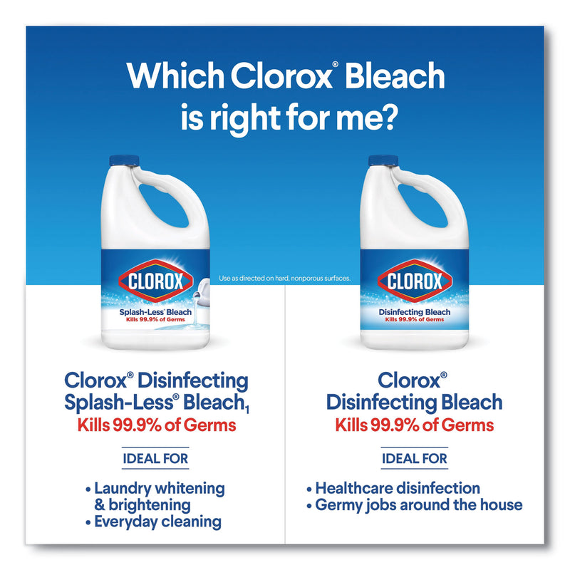 Clorox Regular Bleach with CloroMax Technology, 81 oz Bottle, 6/Carton