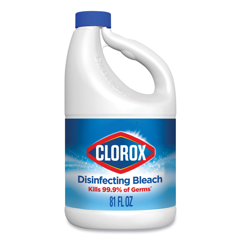 Clorox Regular Bleach with CloroMax Technology, 81 oz Bottle, 6/Carton