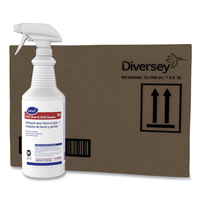 Diversey Suma Oven and Grill Cleaner, Neutral, 32 oz, Spray Bottle, 12/Carton