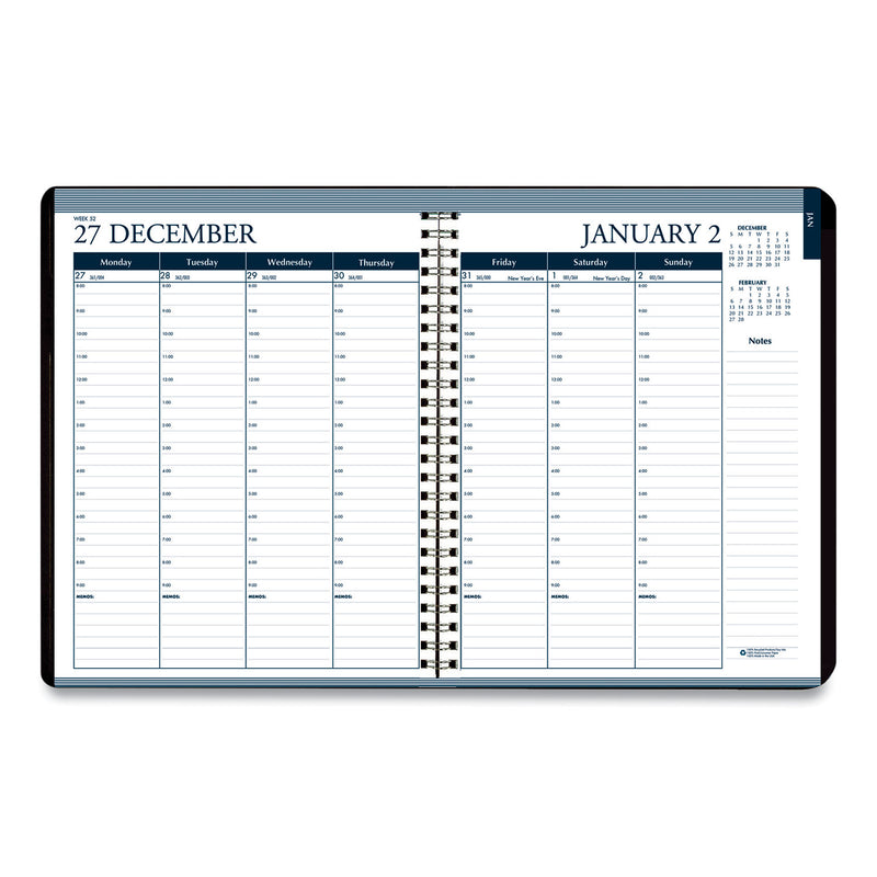 House of Doolittle Recycled Wirebound Weekly/Monthly Planner, 11 x 8.5, Black Cover, 12-Month (Jan to Dec): 2023