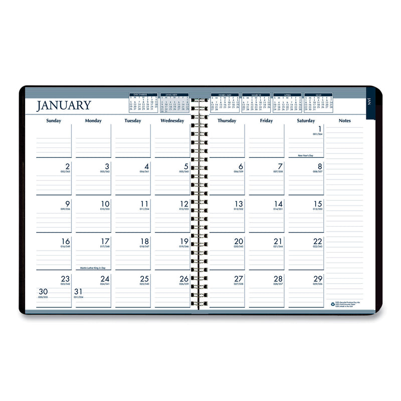 House of Doolittle Recycled Wirebound Weekly/Monthly Planner, 11 x 8.5, Black Cover, 12-Month (Jan to Dec): 2023
