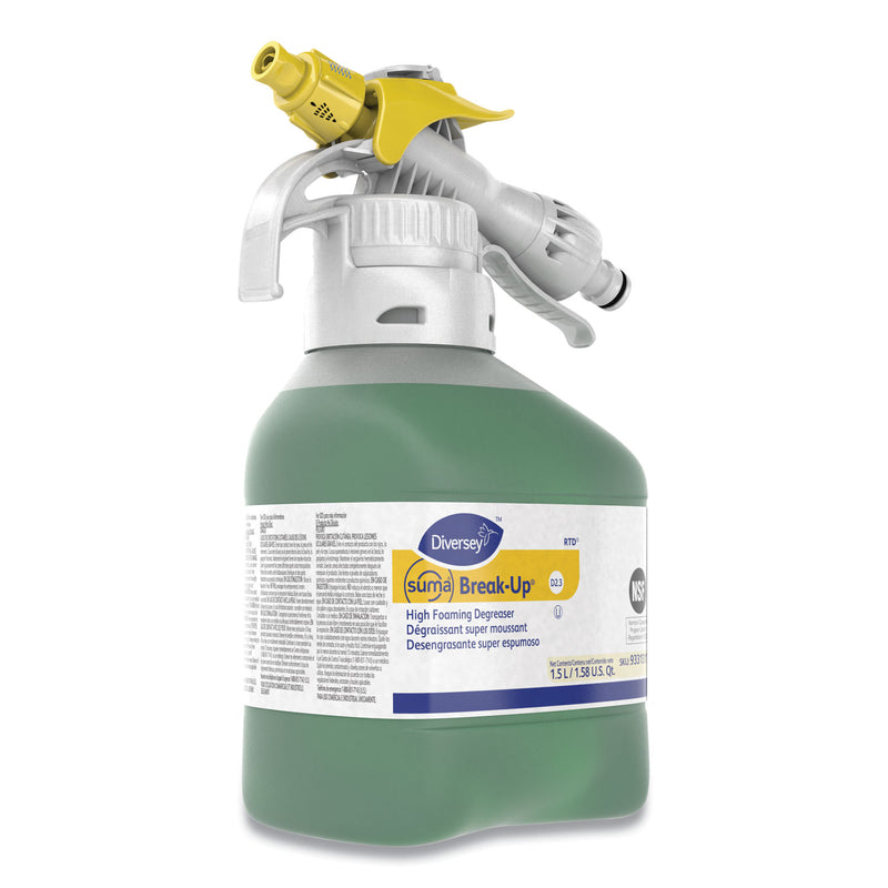 Diversey Suma Break-Up Heavy-Duty Foaming Grease-Release Cleaner, 1,500 mL Bottle, 2/Carton