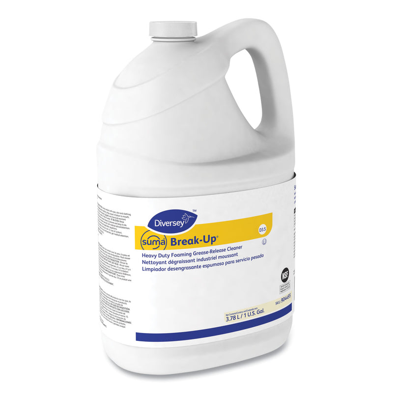 Diversey Suma Break-Up Heavy-Duty Foaming Grease-Release Cleaner, 1 gal Bottle, 4/Carton