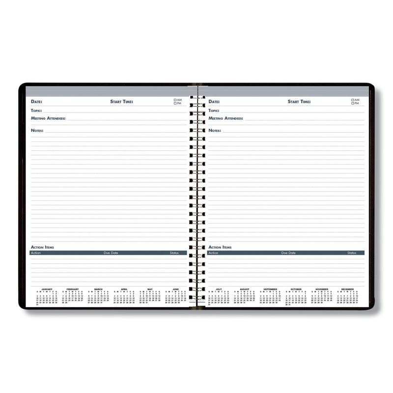 House of Doolittle Recycled Meeting Note Planner, 11 x 8.5, Black Cover, 12-Month (Jan to Dec): 2023