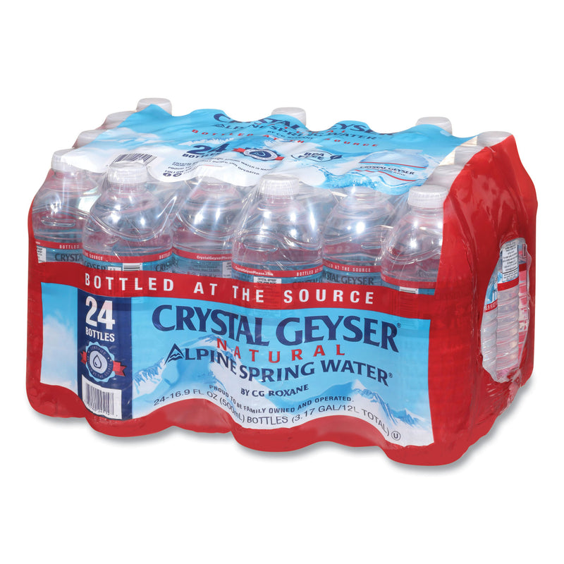 Crystal Geyser Alpine Spring Water, 16.9 oz Bottle, 24/Case