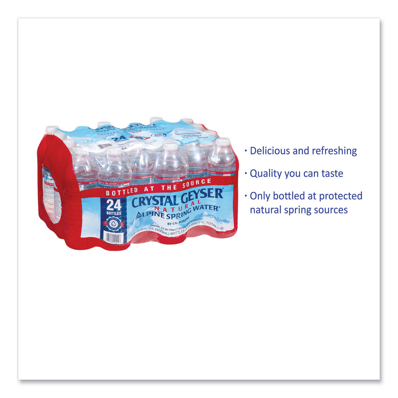 Crystal Geyser Alpine Spring Water, 16.9 oz Bottle, 24/Case, 84 Cases/Pallet