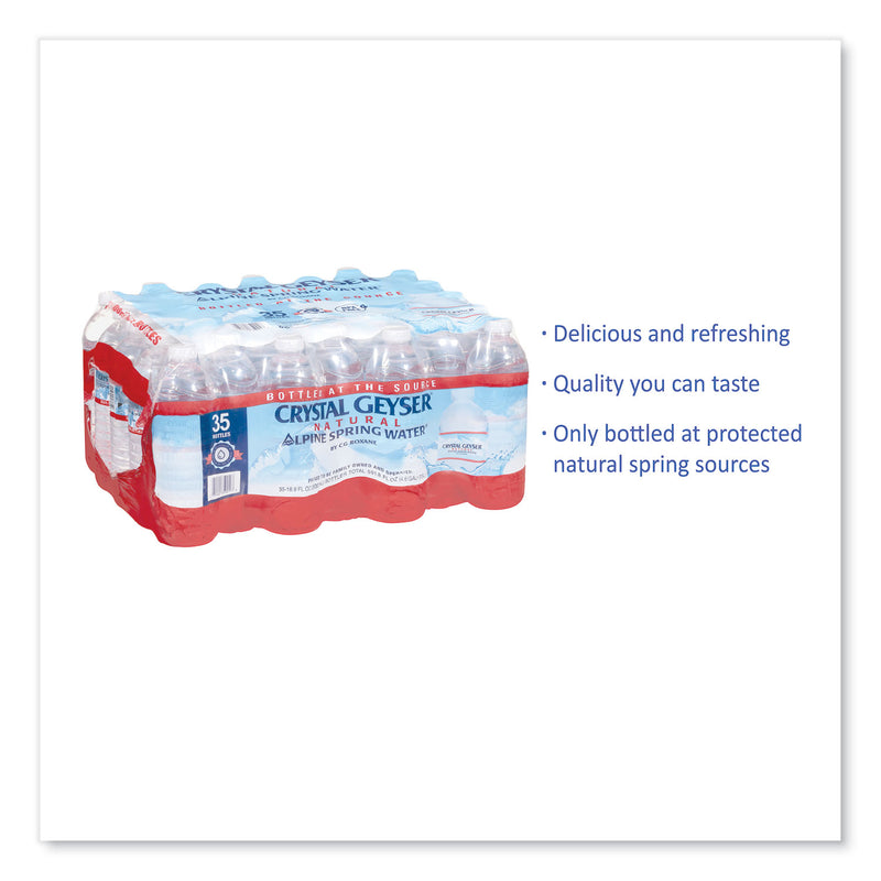 Crystal Geyser Alpine Spring Water, 16.9 oz Bottle, 35/Case, 54 Cases/Pallet