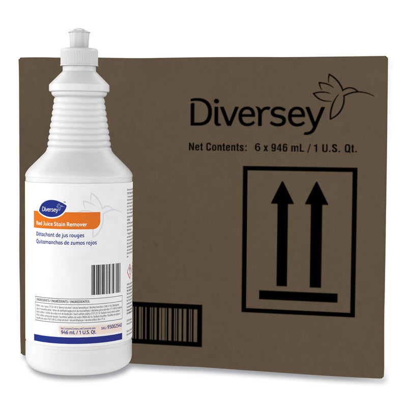 Diversey Red Juice Stain Remover, 32 oz Bottle, 6 Bottles/Carton