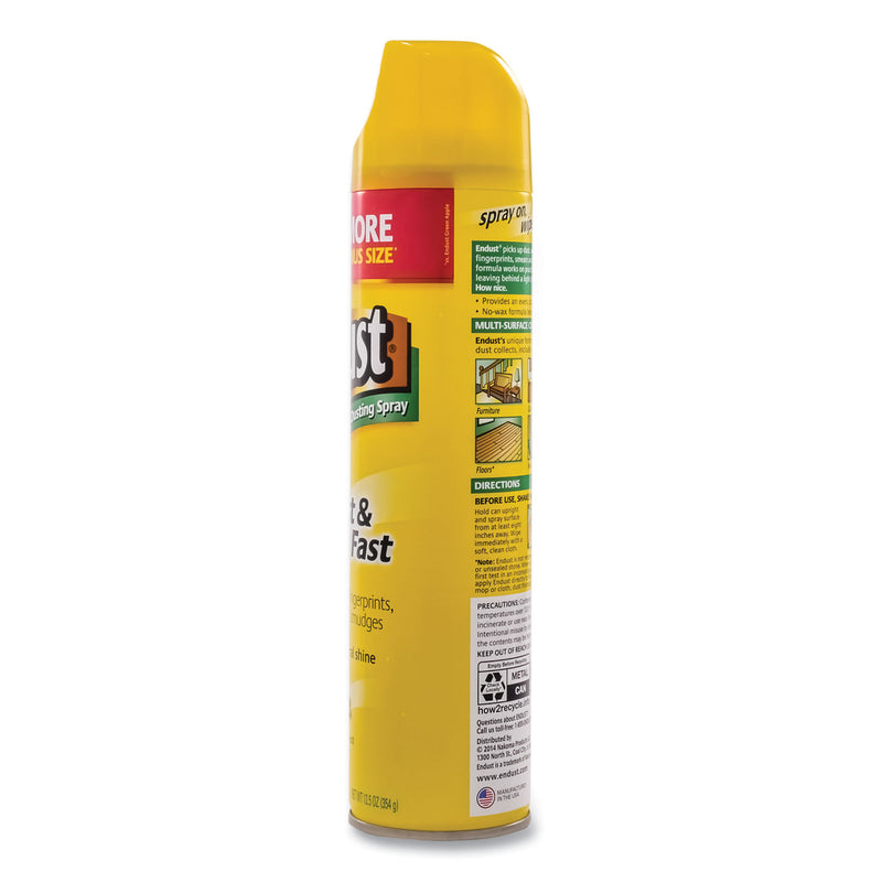 Diversey Endust Multi-Surface Dusting and Cleaning Spray, Lemon Zest, 12.5 oz Aerosol Spray