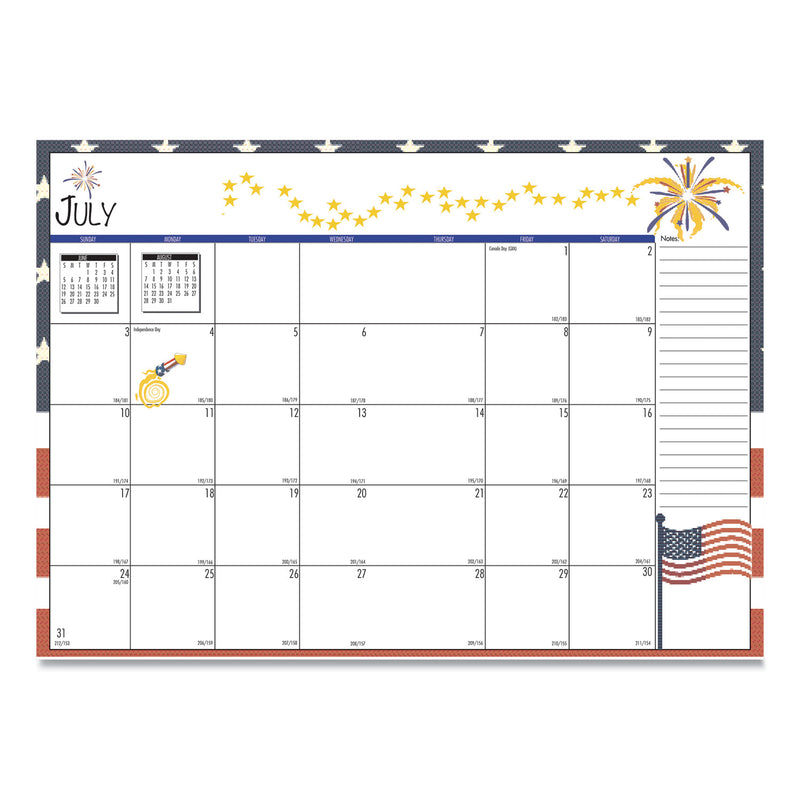 House of Doolittle Seasonal Monthly Planner, Seasonal Artwork, 10 x 7, Light Blue Cover, 12-Month (Jan to Dec): 2023