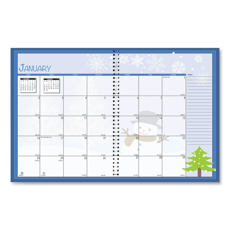 House of Doolittle Seasonal Monthly Planner, Seasonal Artwork, 10 x 7, Light Blue Cover, 12-Month (Jan to Dec): 2023