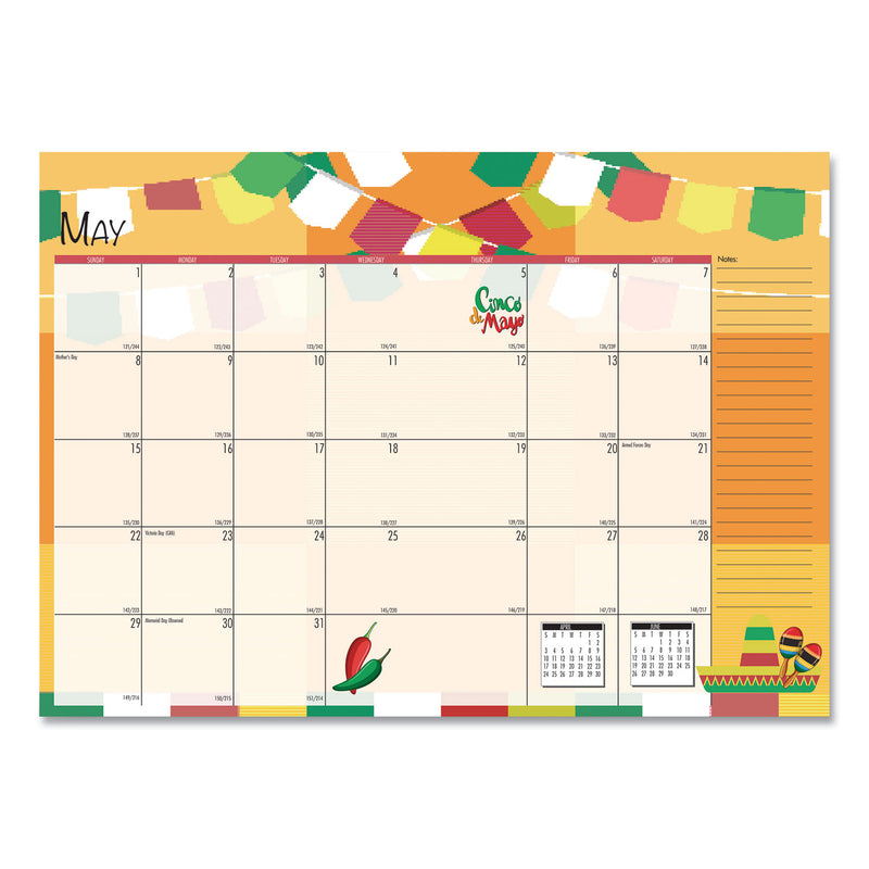 House of Doolittle Seasonal Monthly Planner, Seasonal Artwork, 10 x 7, Light Blue Cover, 12-Month (Jan to Dec): 2023