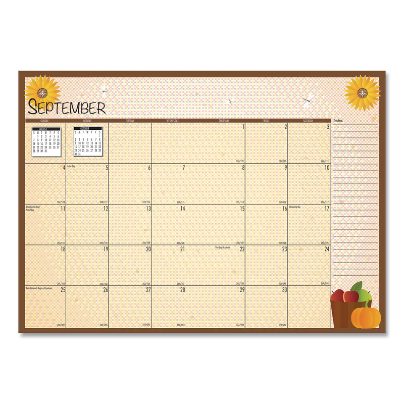 House of Doolittle Seasonal Monthly Planner, Seasonal Artwork, 10 x 7, Light Blue Cover, 12-Month (Jan to Dec): 2023