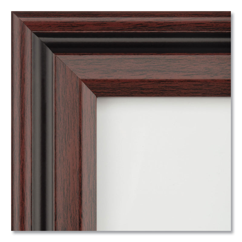 DAX Desk/Wall Photo Frame, Plastic, 8.5 x 11, Rosewood/Black