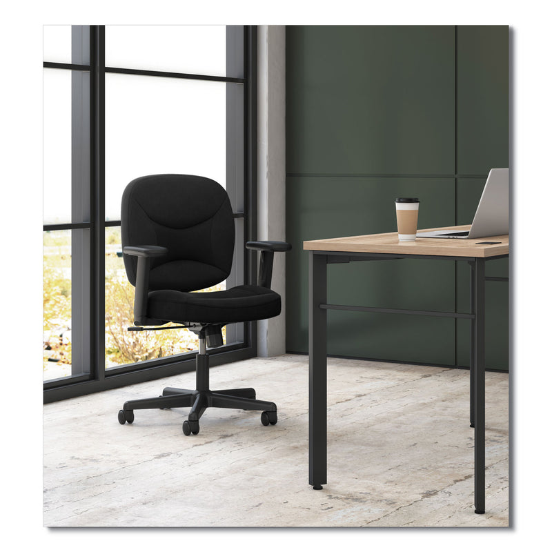 HON VL210 Low-Back Task Chair, Supports Up to 250 lb, 17" to 20.5" Seat Height, Black