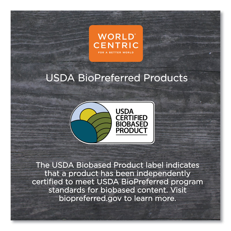 World Centric PLA Rectangular Deli Container Lids, 6.5 x 7.5 x 0.3, Clear, Plastic, 600/Carton