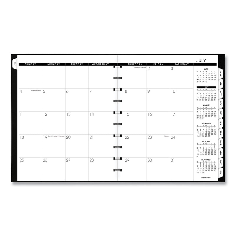 AT-A-GLANCE Move-A-Page Academic Weekly/Monthly Planners, 11 x 9, Black Cover, 12-Month (July to June): 2022 to 2023