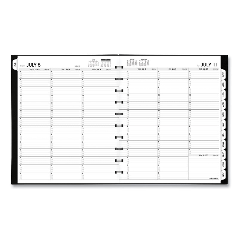 AT-A-GLANCE Move-A-Page Academic Weekly/Monthly Planners, 11 x 9, Black Cover, 12-Month (July to June): 2022 to 2023