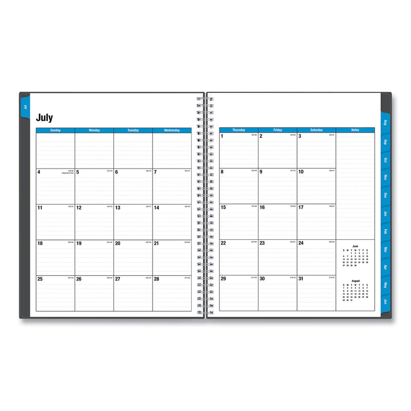 Blue Sky Collegiate Academic Year Weekly/Monthly Planner, 11 x 8.5, Charcoal Cover, 12-Month (July to June): 2022 to 2023