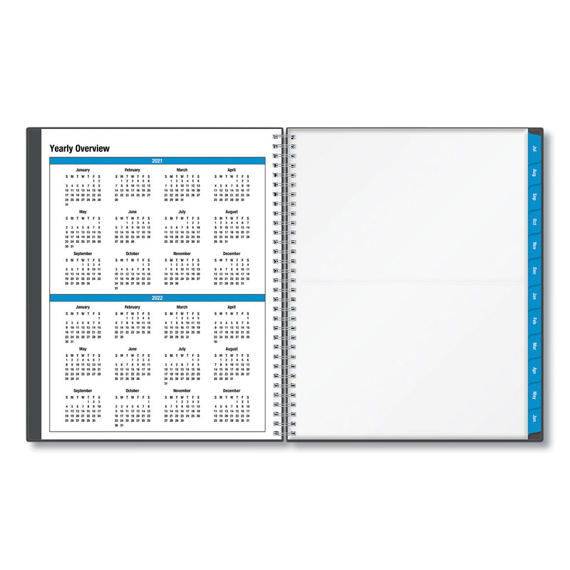 Blue Sky Collegiate Academic Year Weekly/Monthly Planner, 11 x 8.5, Charcoal Cover, 12-Month (July to June): 2022 to 2023