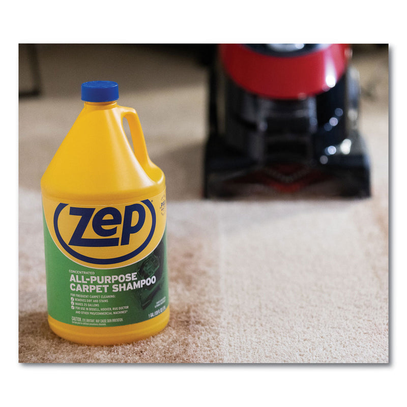 Zep Commercial Concentrated All-Purpose Carpet Shampoo, Unscented, 1 gal, 4/Carton